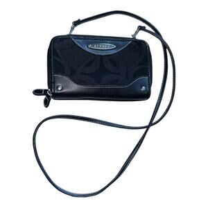 Black Strada Cross Body Bag All In One Wallet small black Crossbody Wallet